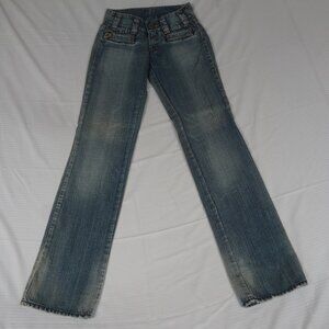 LOIS JEANS BOOT CUT WOMENS BLUE JEANS SIZE 26 K396